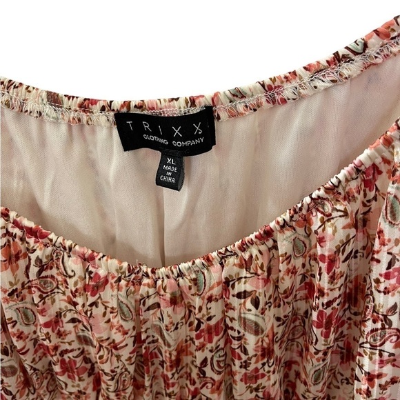 Trixx Clothing Company fit and flare Boho dress with ruched waist, size Xl - Picture 3 of 4